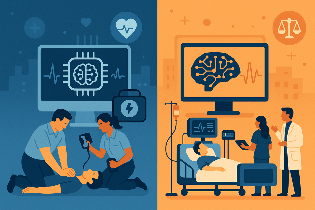AI in Resuscitation vs. AI in Critical Care (2025): A Comparative Overview